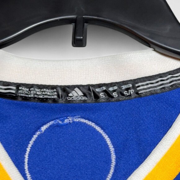 Golden State Warriors Stephen Curry #30 Adidas NBA Mens Jersey Blue/Yellow Size - Picture 10 of 11